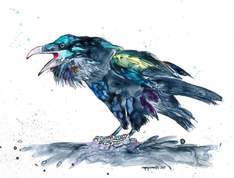nguyen musto artworks - Wholesale Art Print - Print - Profile of a Raven1