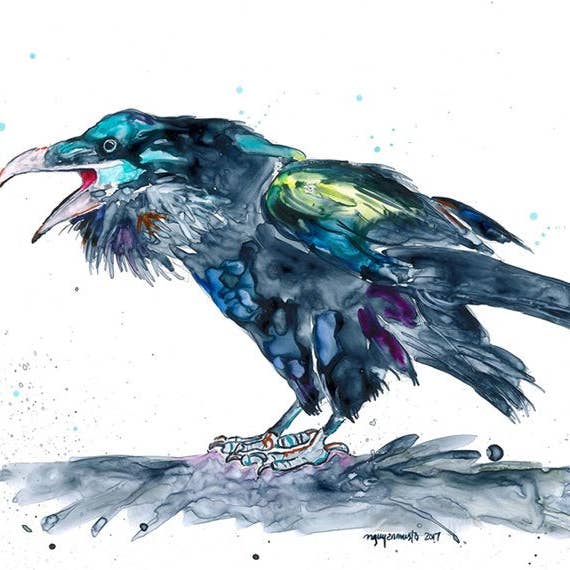 nguyen musto artworks - Wholesale Art Print - Print - Profile of a Raven1