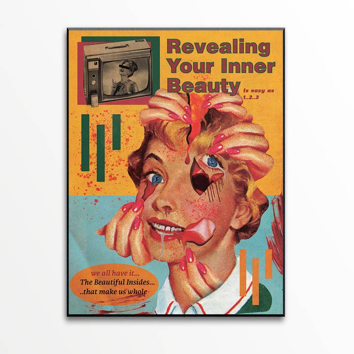 Funny Collage Art Print - Vintage Collage -FRAMED PRINT for wholesale by Social Living