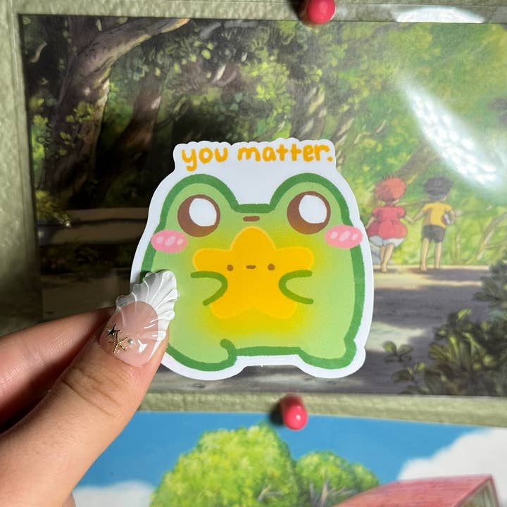 Simply Froggie Shop - Wholesale Sticker - You Matter Star Frog Sticker 1