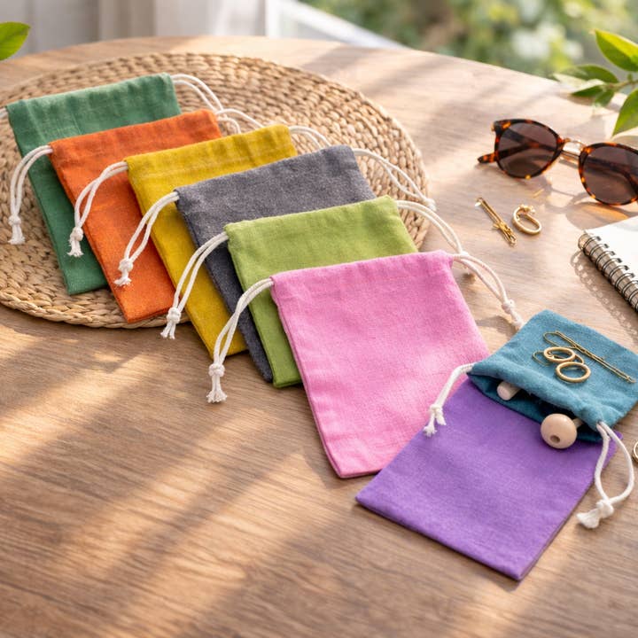 House of Kraft - Wholesale Gift Bag - Canvas Coloured Drawstring Pouch | Gift Bags | Canvas Bags29