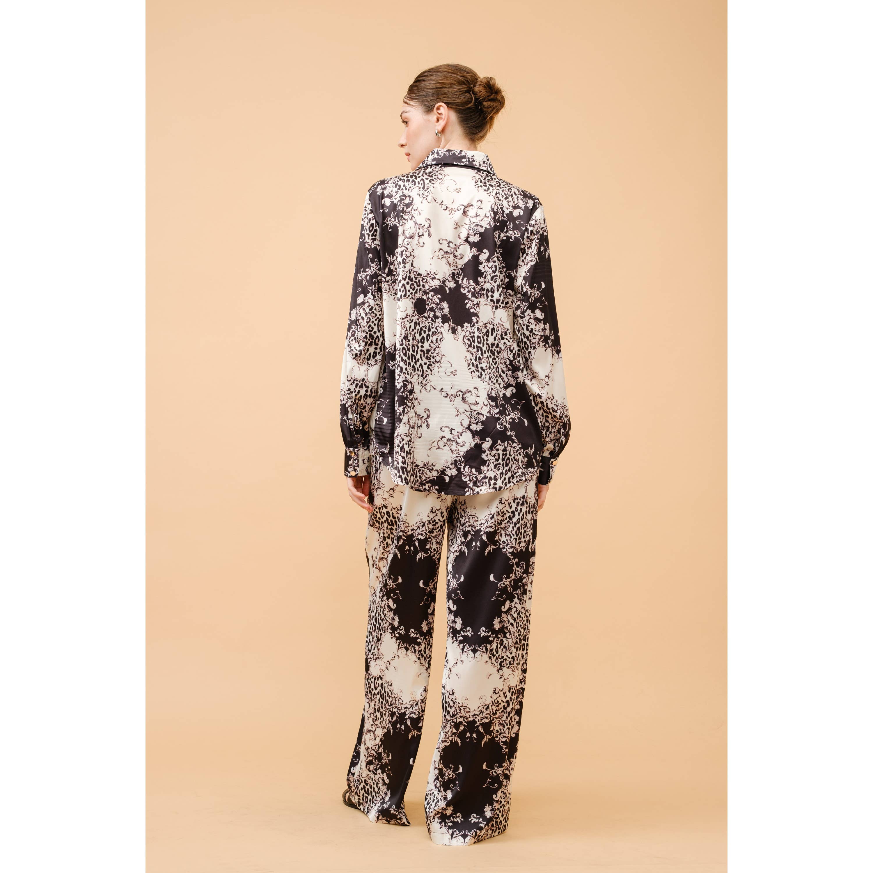 INA - Wholesale Pants - Women's - High Waist Animal Print Wide Pants14