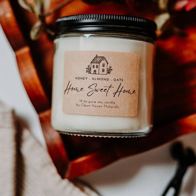 Home Sweet Home Housewarming Gift Candle for wholesale by Clean Haven