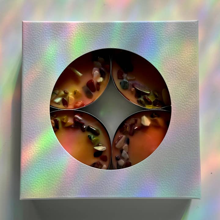 Bougies chauffe-plat infusées de cristaux XL | Parfum de citrouille et d'épices x pour la vente par Midwest Apothecary