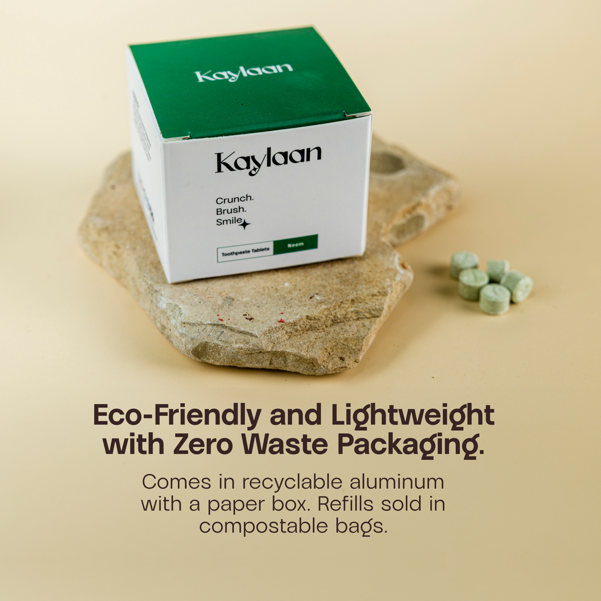 Kaylaan Toothpaste and Mouthwash Tablets - Wholesale Toothpaste - Kaylaan Neem Toothpaste Tablets –Fluoride-Free Tin (90 Tabs)3