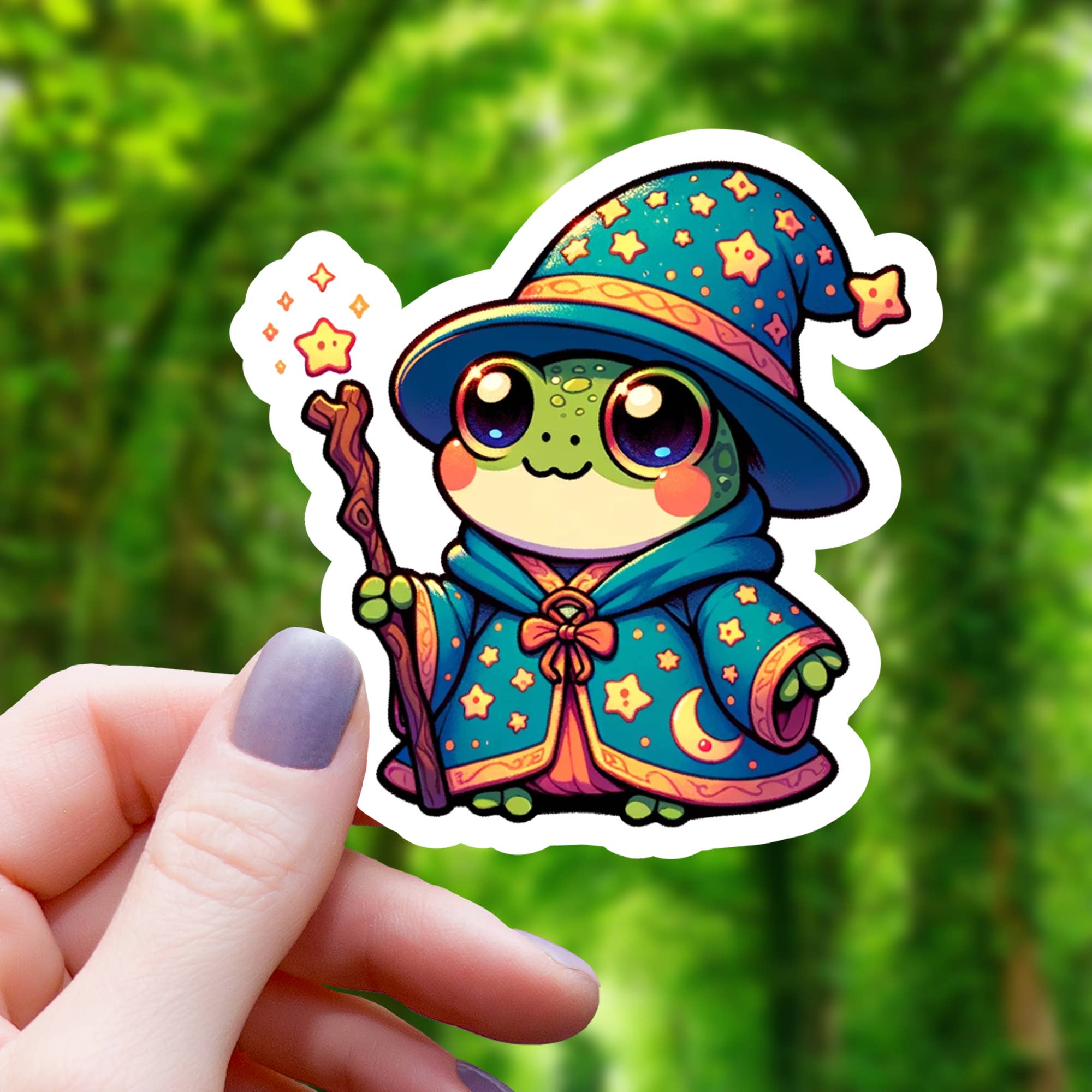 Mimic Gaming Co - Vendita all'ingrosso Adesivo - Adesivo Chibi Wizard Frog - 7,6 cm