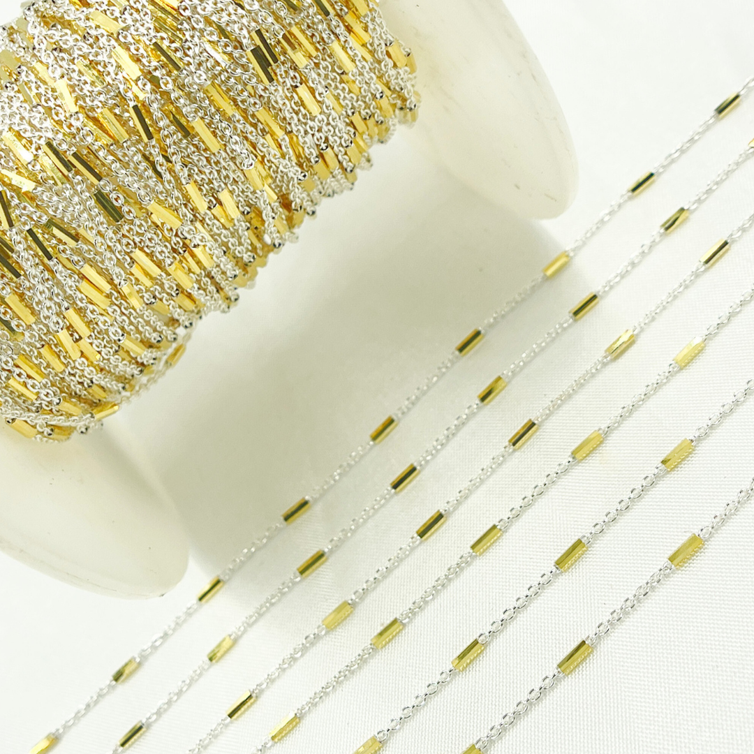 Jewels & Chains - Wholesale Link & Chain Necklace - Z9GS2. Sterling Silver Satellite Gold Plated Tube Chain3