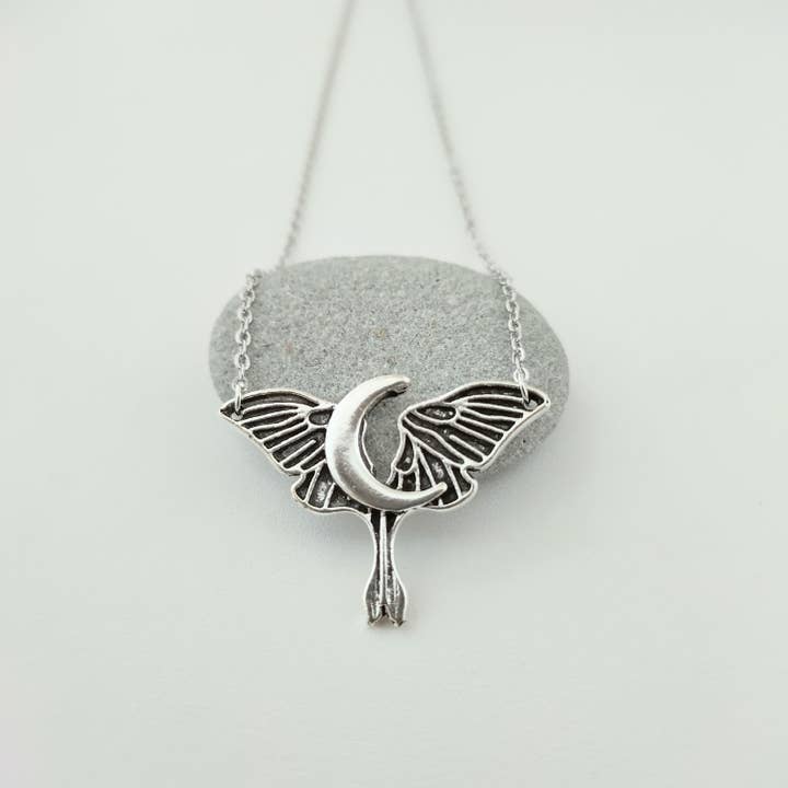 Moon Moth Necklace, Celestial Necklace for wholesale by Piccadilly Pendants