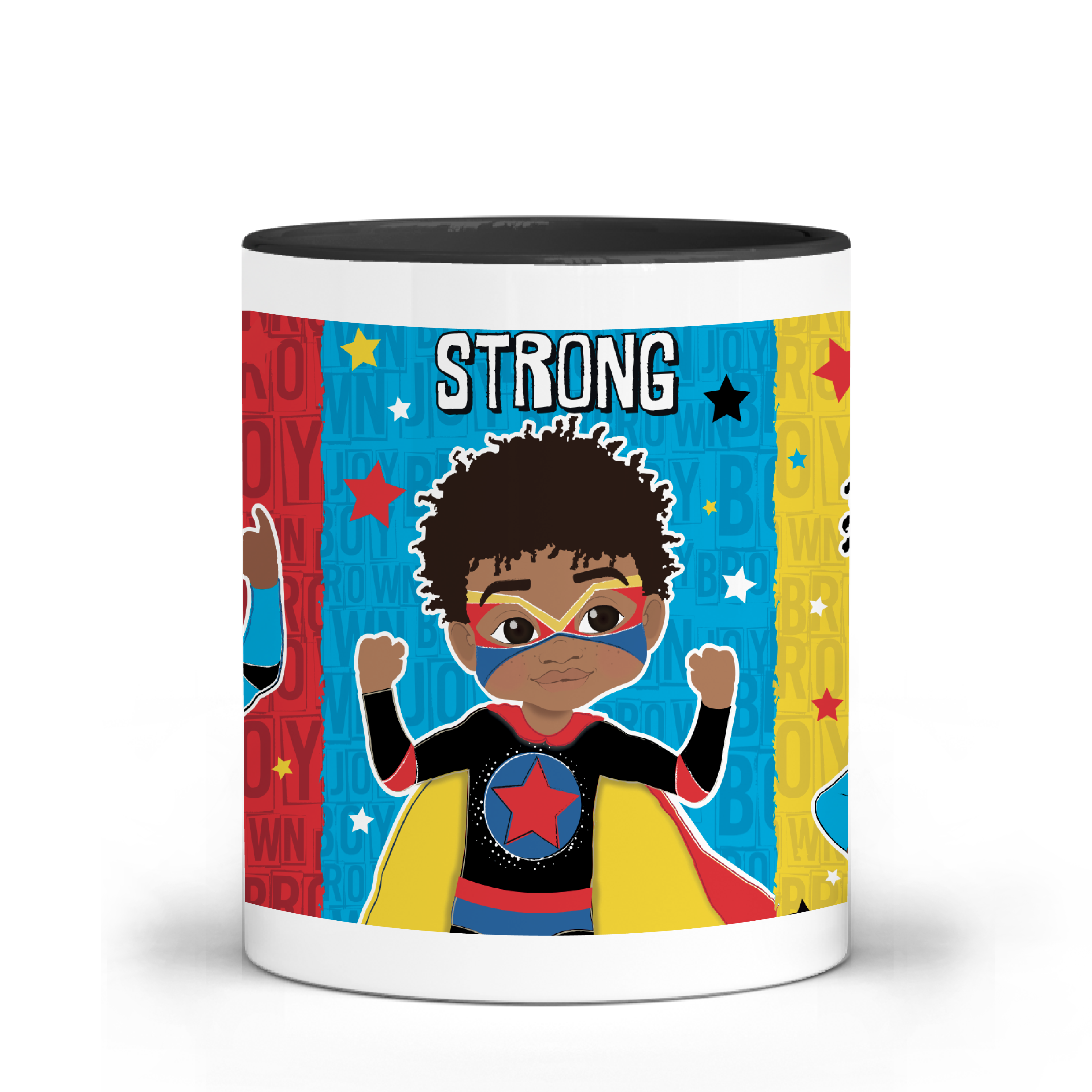 Fefus Designs - Wholesale Coffee Mug - Kids & Baby - Melanin Boy Magic Mug | Superhero Gift for Boys | Unique Birthday & Christmas Gift | Fefus Designs7