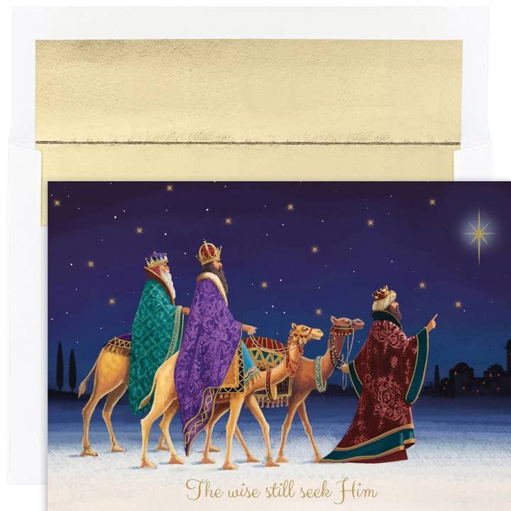 Three Kings Boxed Holiday Cards for wholesale by Masterpiece Studios