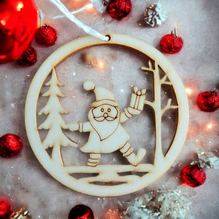 Wooden Christmas Ornament - Model 12 for wholesale by Sostraw & SmartThings