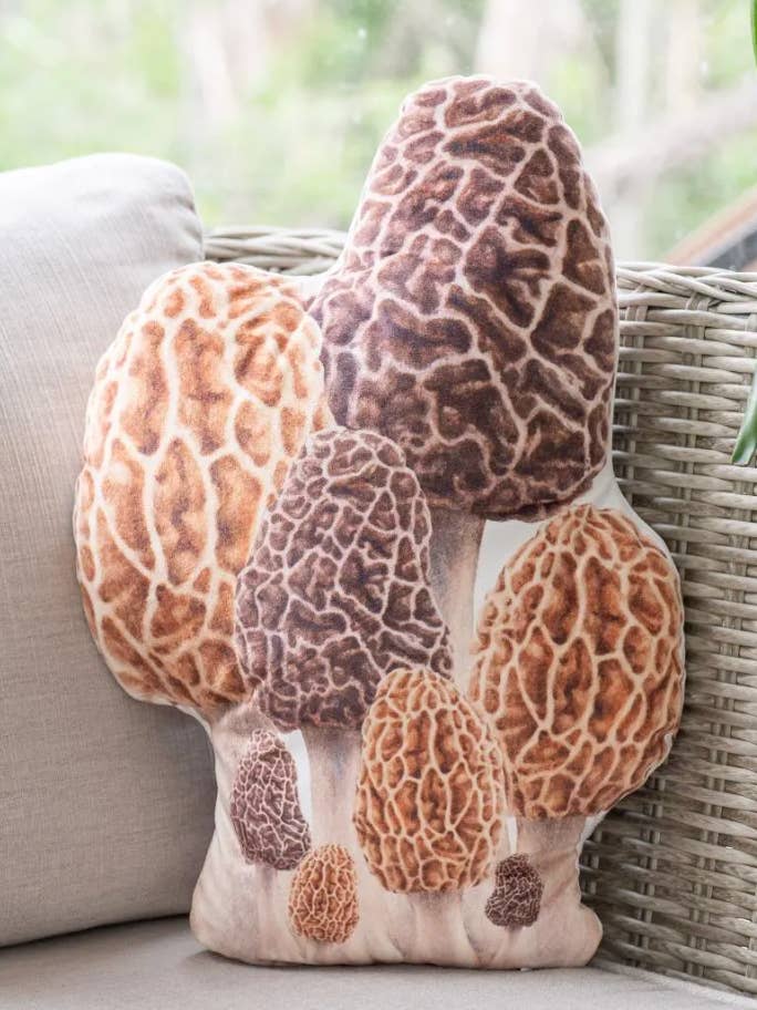 Morel Mushroom Pillows for wholesale by The Mushroom Muse