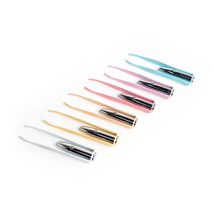 DM Merchandising - Wholesale Tweezers - Lemon Lavender Light Up Tweezer