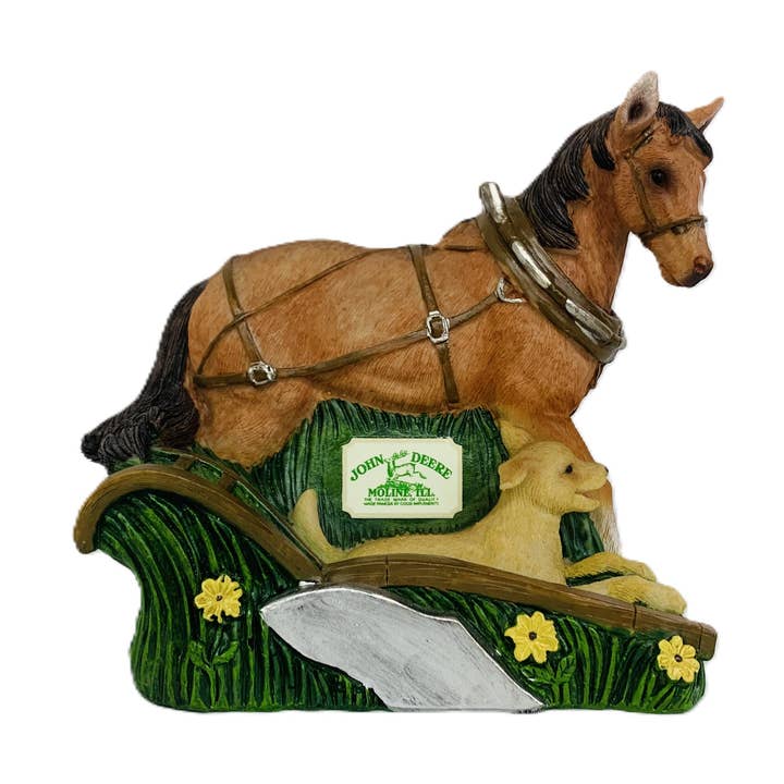 John Deere Plow Horse Savings Bank for wholesale by M Cornell Importers Inc