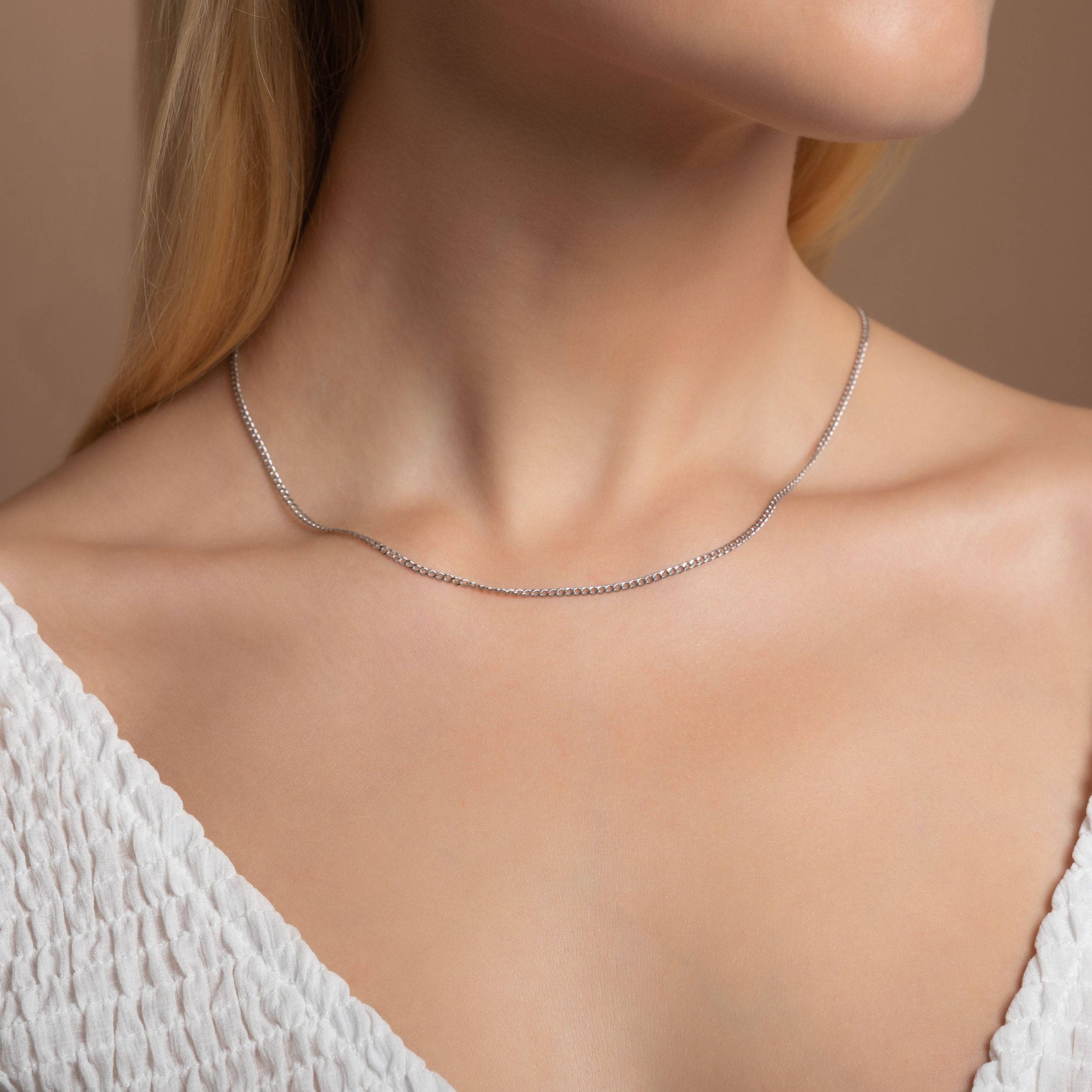 Pori Jewelry - Wholesale Link & Chain Necklace - 14K GOLD CURB CHAIN NECKLACE9