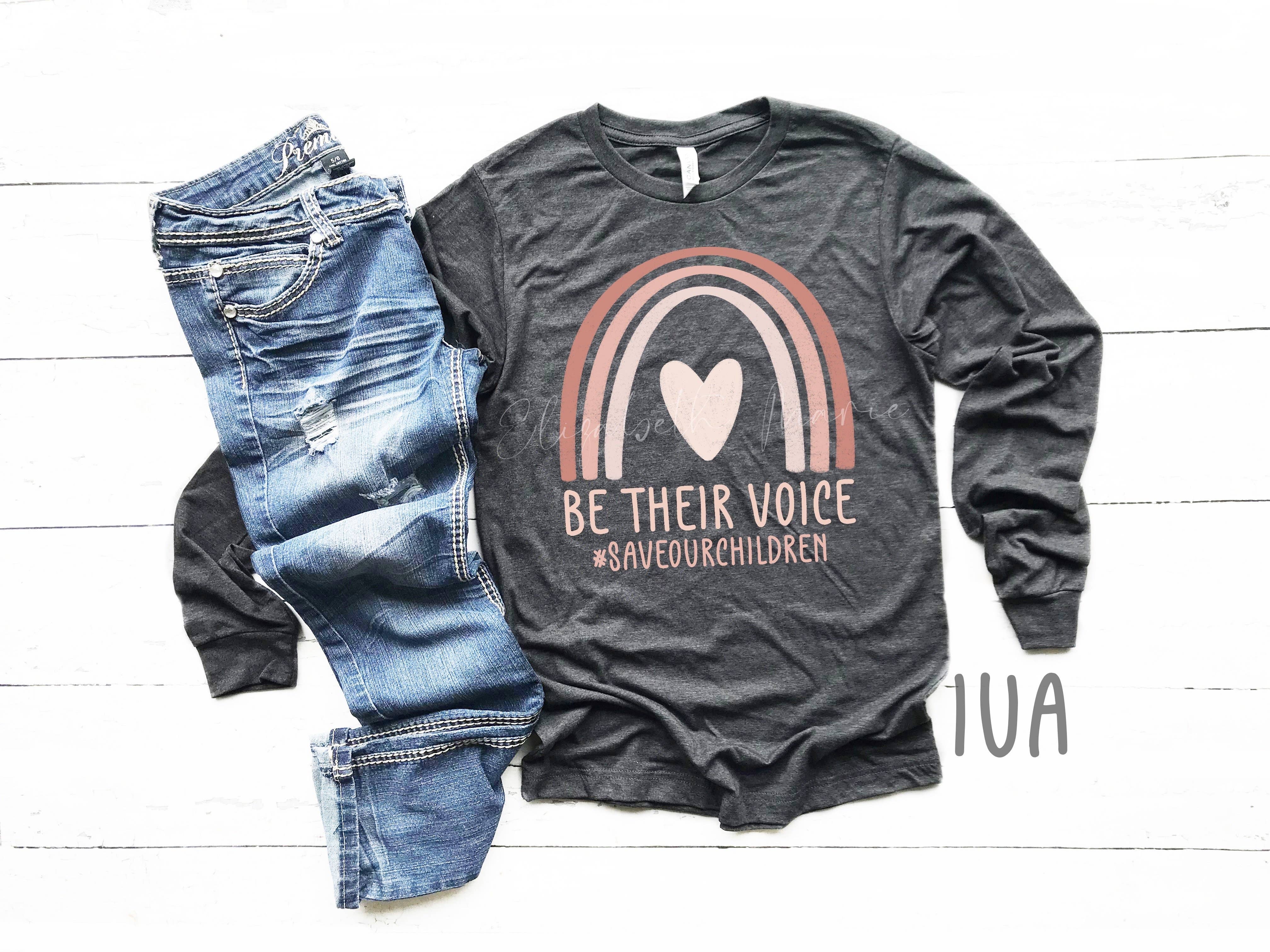 Inked Up Apparel - Wholesale T-Shirt (Graphic) - Unisex - Be Their Voice Long Sleeve Graphic Tee0