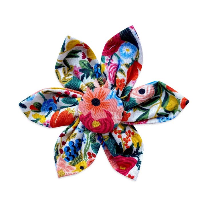 Garden Party Dog Collar Flower Accessory for wholesale by Duke & Fox