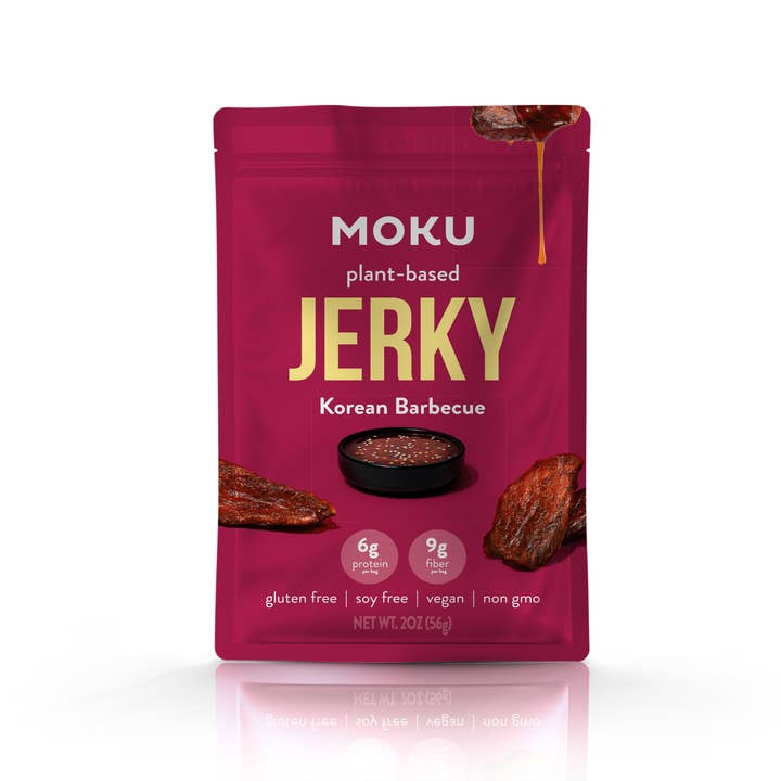 Moku Foods - Wholesale Jerky - Mushroom Jerky, Korean BBQ (24 Bags)