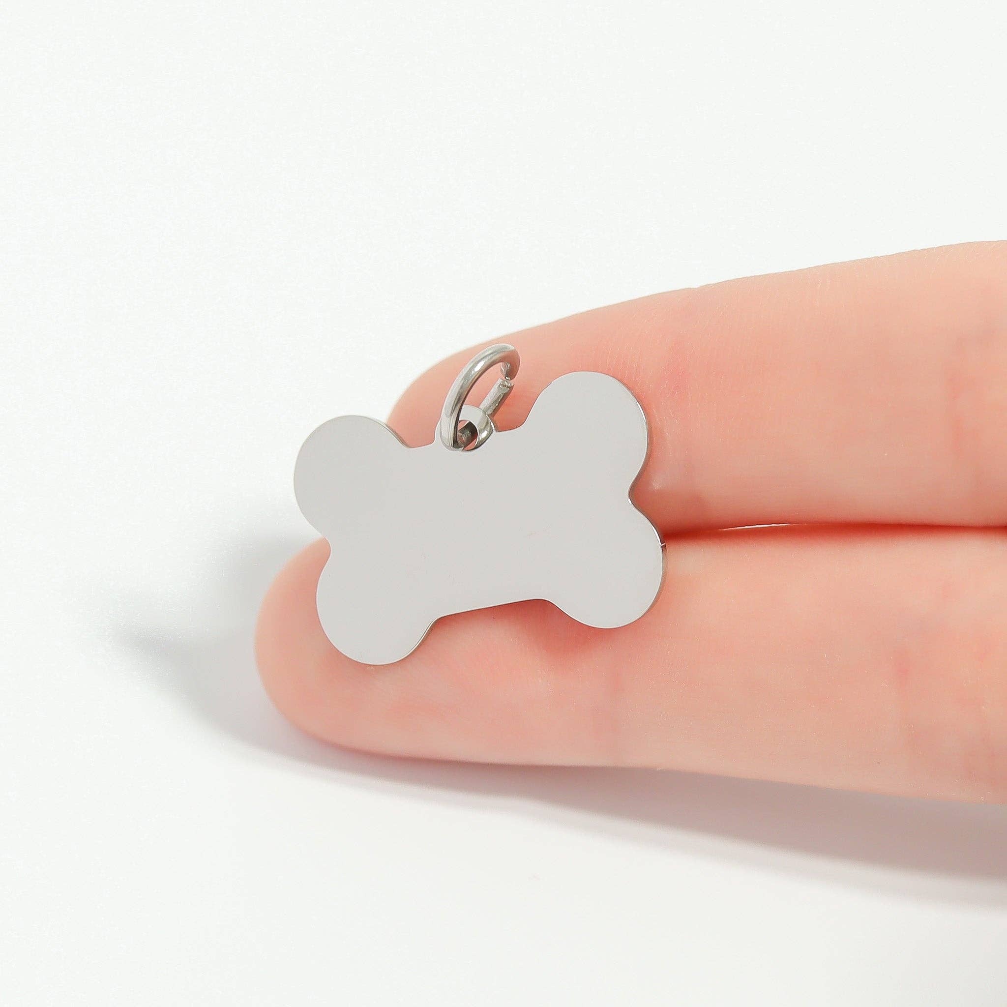 WJW – wholesale Halsbandsbricka - Katt och hund – Hundbenetagg i 18K guld PVD-belagt rostfritt stål utan gravyr3