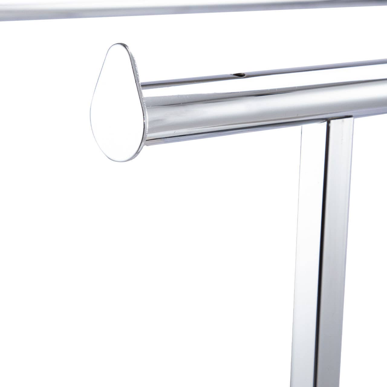 Store Supply Warehouse - Wholesale Retailer Display - Accessories - Chrome Double-Rail Clothing Rack With Z-Brace 6