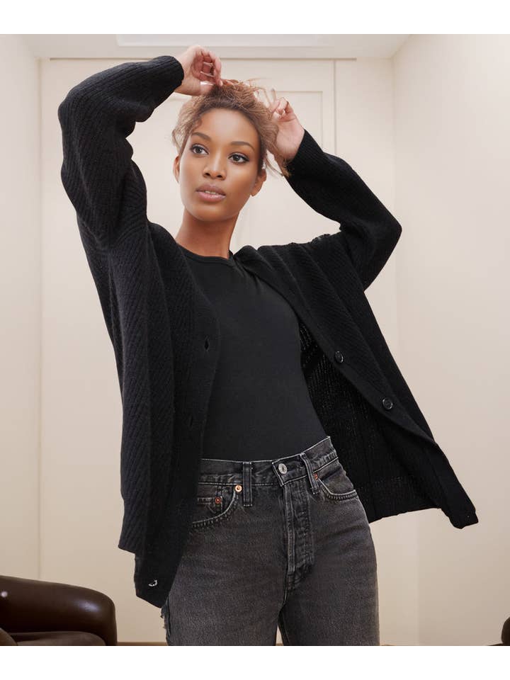 The Lounge Edit - Wholesale Cardigan - Women's - Cashmere Cocoon Cardigan8