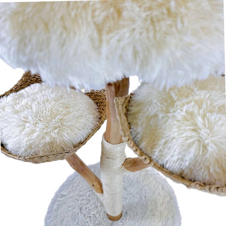 VLIZ - Wholesale Pet Scratcher - Cat - Natural Wood Cat Tree – Wicker Perch & Scratching Post3