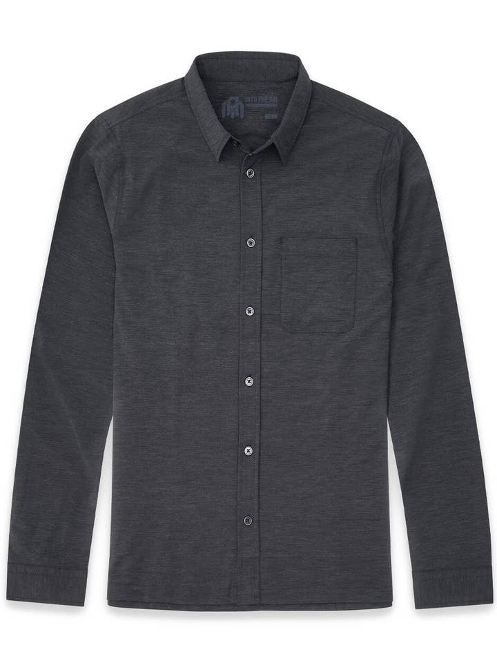 INTO THE AM - Vente Chemise à col boutonné – homme - Chemise boutonnée à manches longues pour hommes