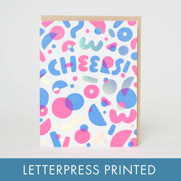 Egg Press Manufacturing - Wholesale Everyday Greeting Card - Confetti Cheers Letterpress Greeting Card by Hello!Lucky