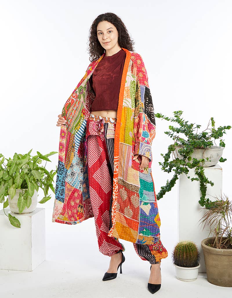 Kathmandu Imports - Wholesale Kimono - Women's - COTTON JACKET (KT-1614)  1