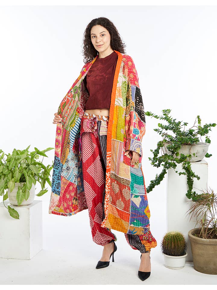 Kathmandu Imports - Wholesale Kimono - Women's - COTTON JACKET (KT-1614) 1