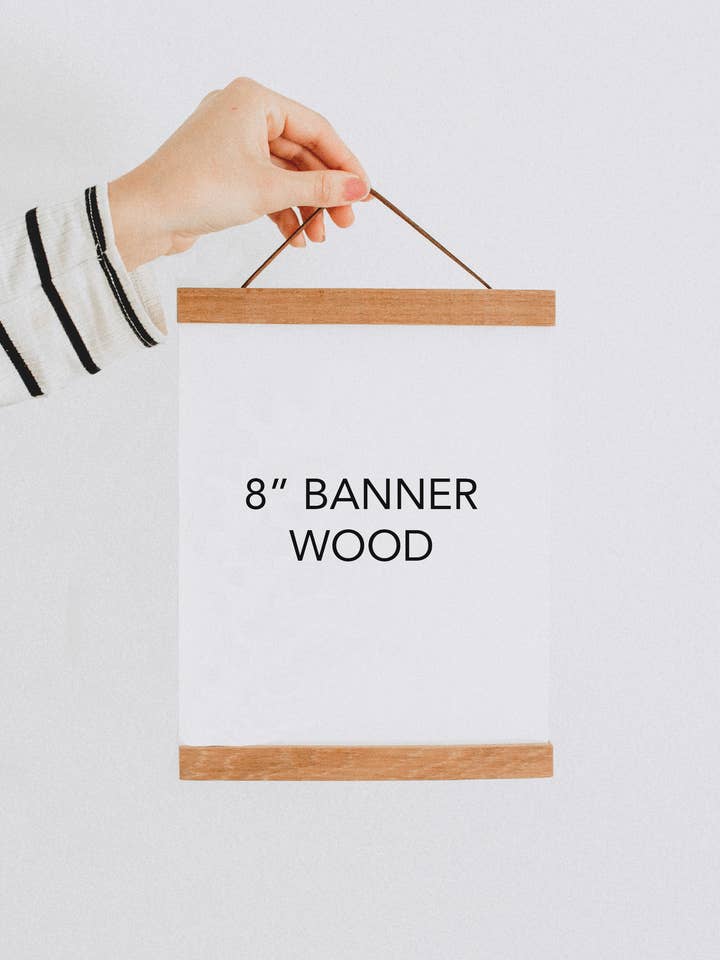 8" Magnetic Banner Wood for wholesale by Jenessa Wait