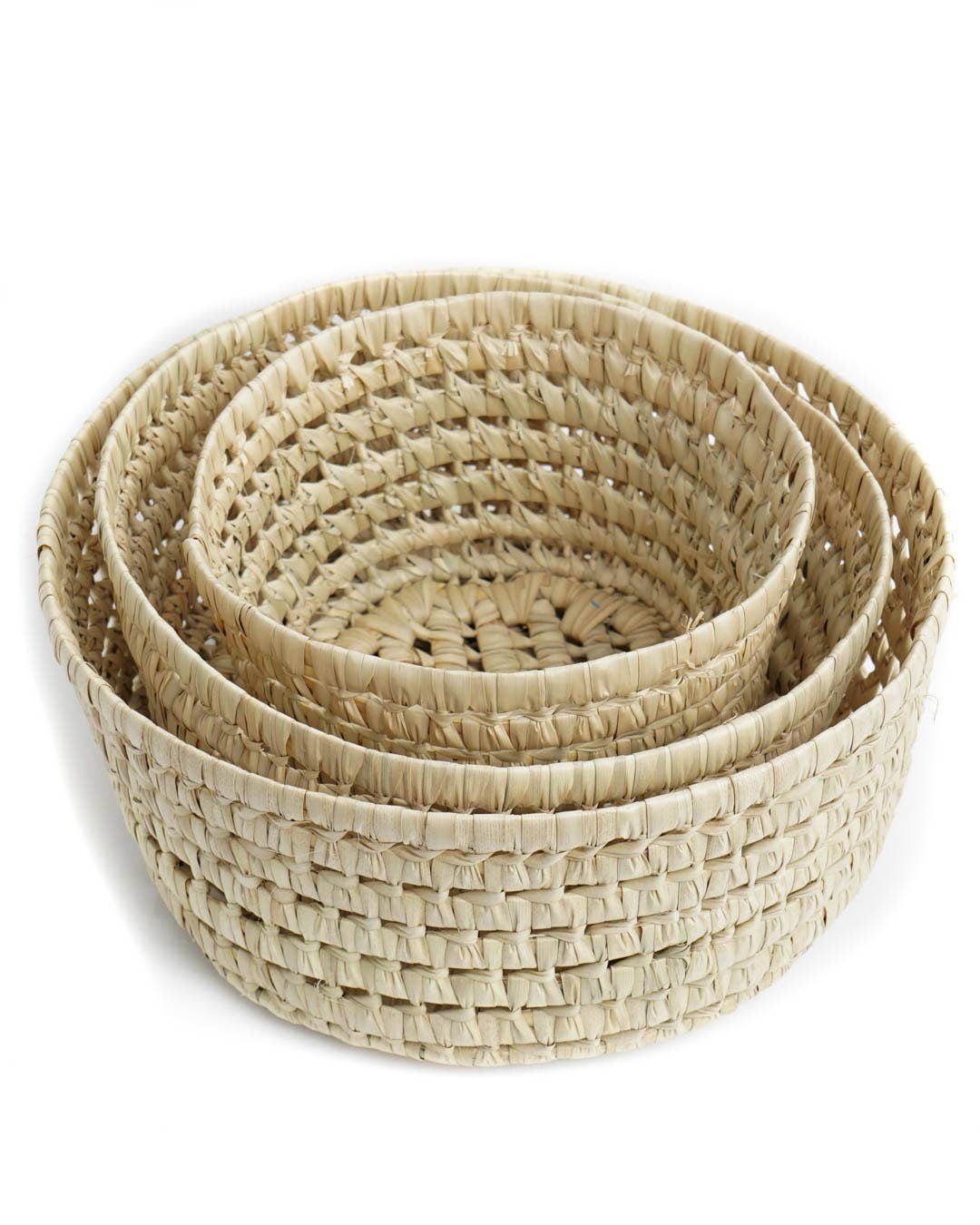 High crafty – wholesale Basket – Handcrafted Simple Round Basket – Natural Palm – Christmas 1