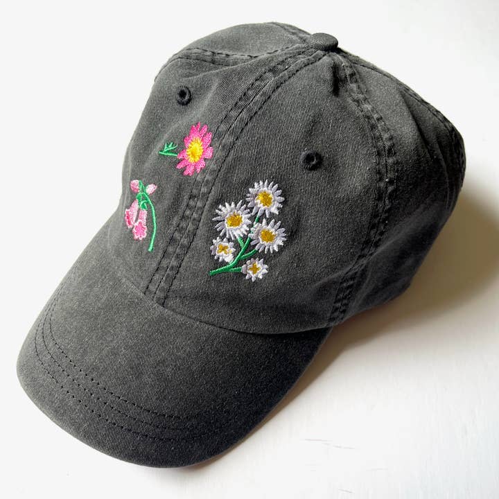 Banquet Workshop - Wholesale Baseball Cap - Women's - Wild Flower Embroidered Baseball Cap3