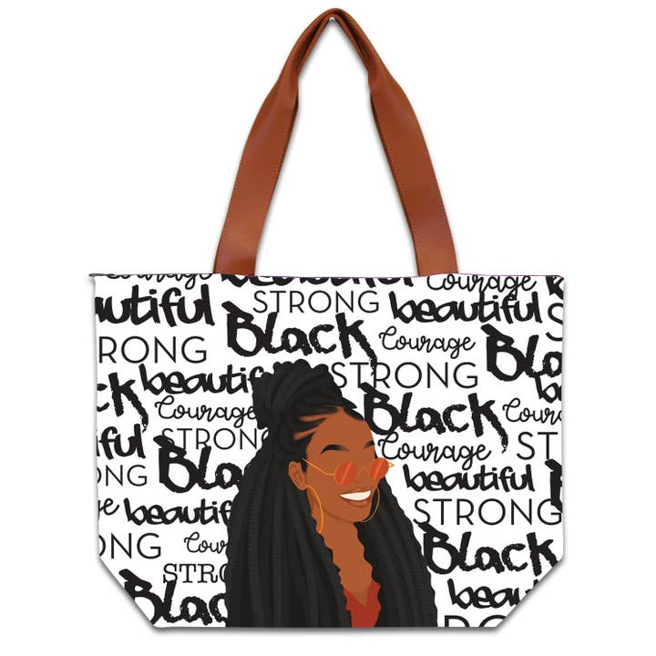 African American Expressions - Wholesale Tote Bag - Women's - Black and Beautiful Canvas Bag