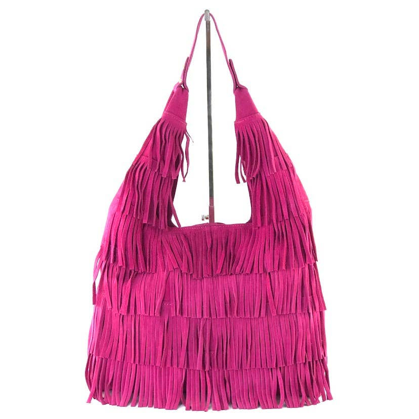 MILANO AMOUR – Großhandel Tragetasche – Damen – ANNABELLE Wildleder-Fransen-Shopper3