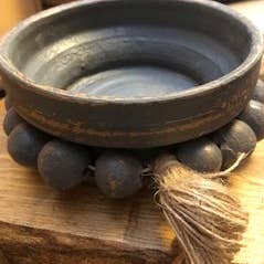 ClareVon Candles - Vendita all'ingrosso Portacandele - Candela rotonda con perline3