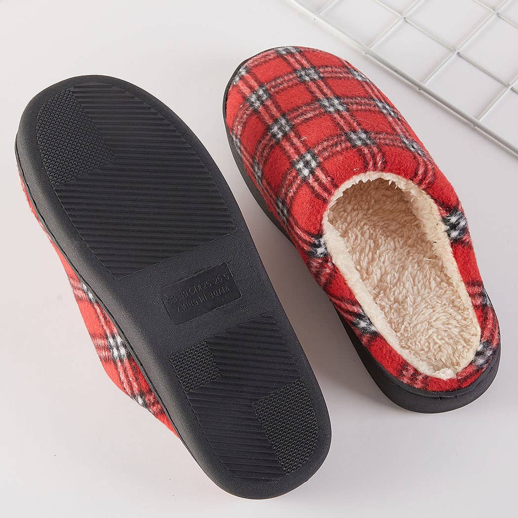 3AM BY H&D ACCESSORIES - Wholesale Slippers - Women's -  Cozy Plaid Slippers10
