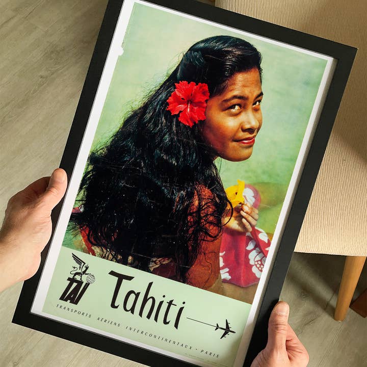 The Curious Desk – wholesale Poster – Tahiti – Vintage Travel Poster Print