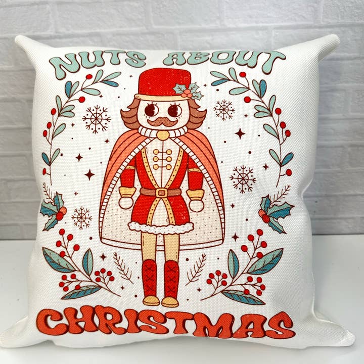 Coussin de Noël - Décoration de vacances - Coussin casse-noisette rétro pour la vente par LuckTen