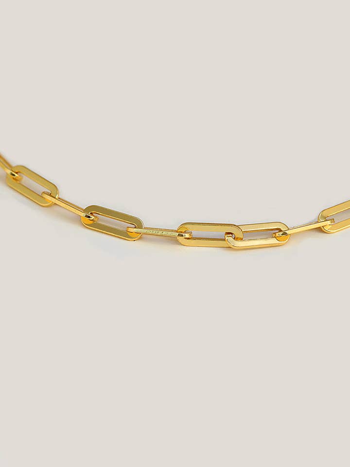 Pulsera de cadena de eslabones de clip de papel mediano ESENCIAL para venta al por mayor de Sonia Hou Jewelry