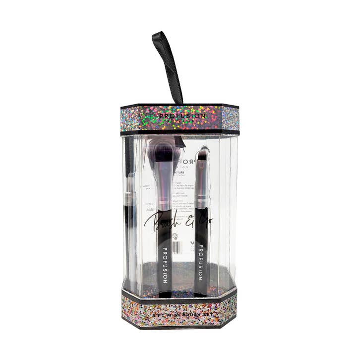 Profusion Cosmetics – Großhandel Make-up-Pinsel-Set – Brush & Go - 5-teiliges leichtes Reise-Make-up-Pinsel-Set