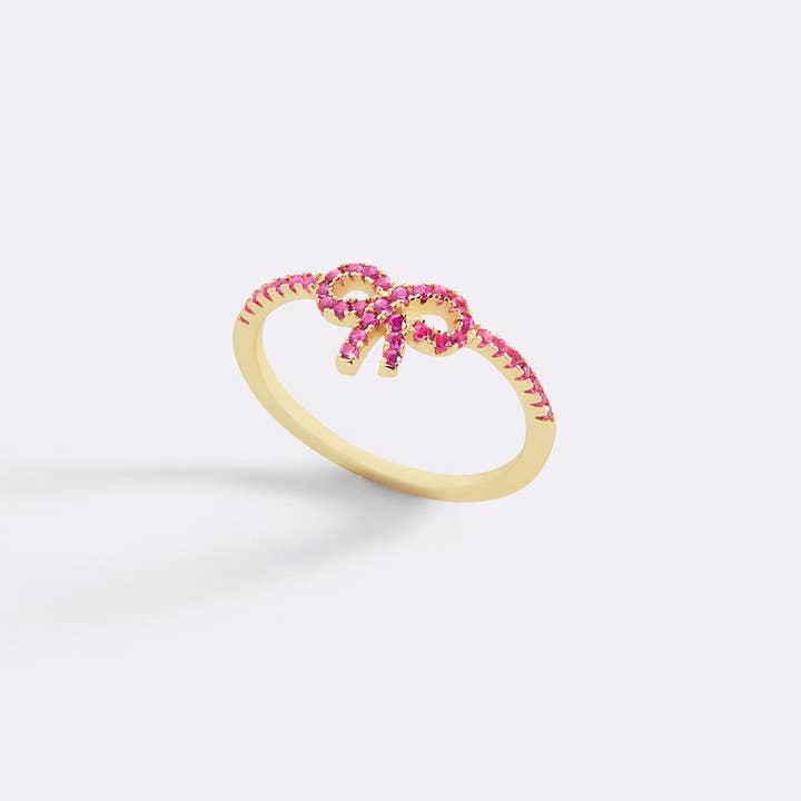 Mint & Lily - Wholesale Multi-Stone Ring - Pave Bow Ring