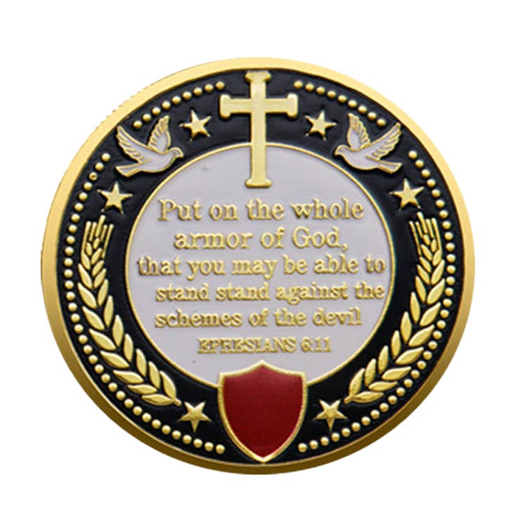 Blinkee.com, LLC - Wholesale Keepsake Coin/Token - Guardian Edition Put on the Whole Armor of God Coin1