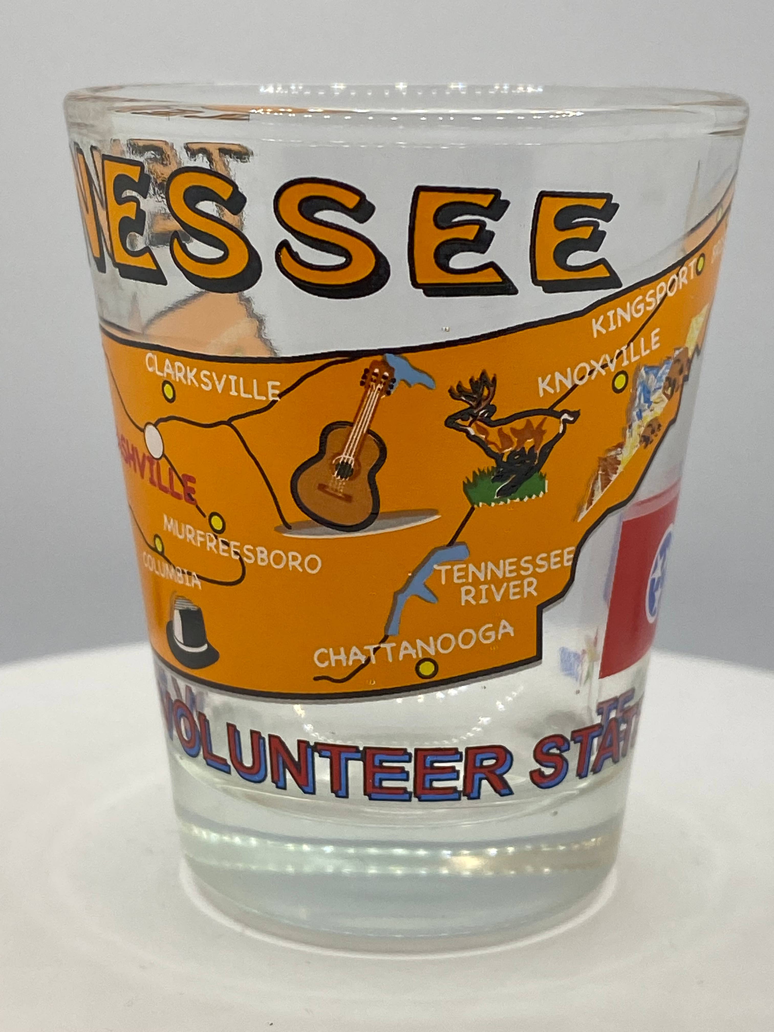 7 Star - Wholesale Shot Glass - TENNESSEE State Shot Glass 2 oz2