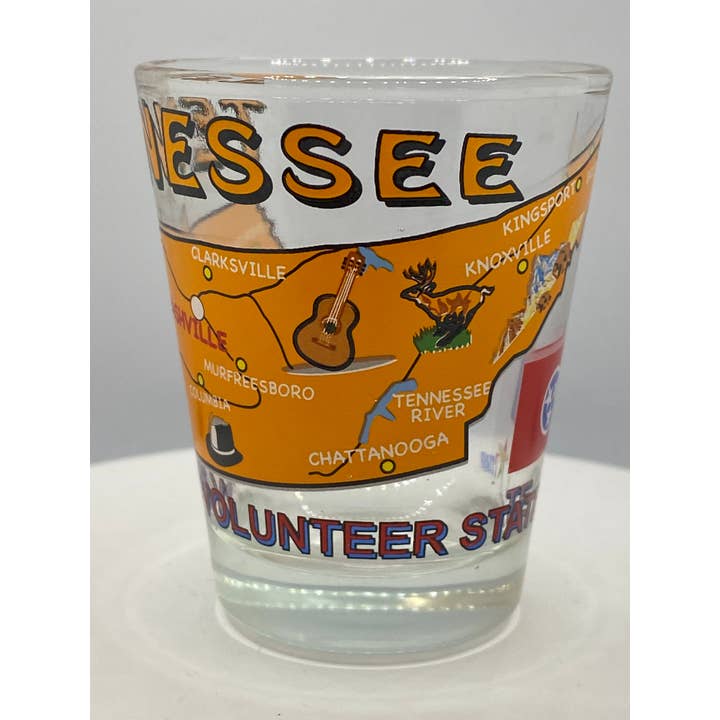 7 Star - Wholesale Shot Glass - TENNESSEE State Shot Glass 2 oz2