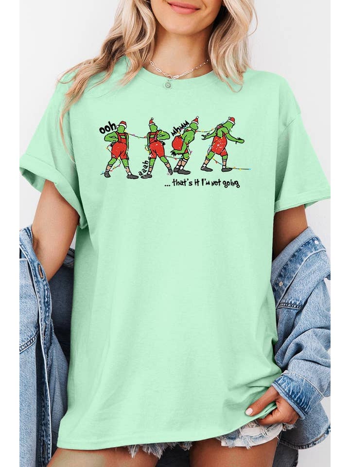 COLORBEAR - Wholesale T-shirt (graphic) – women's - Grinch Funny Christmas Graphic Heavy Cotton Tee5