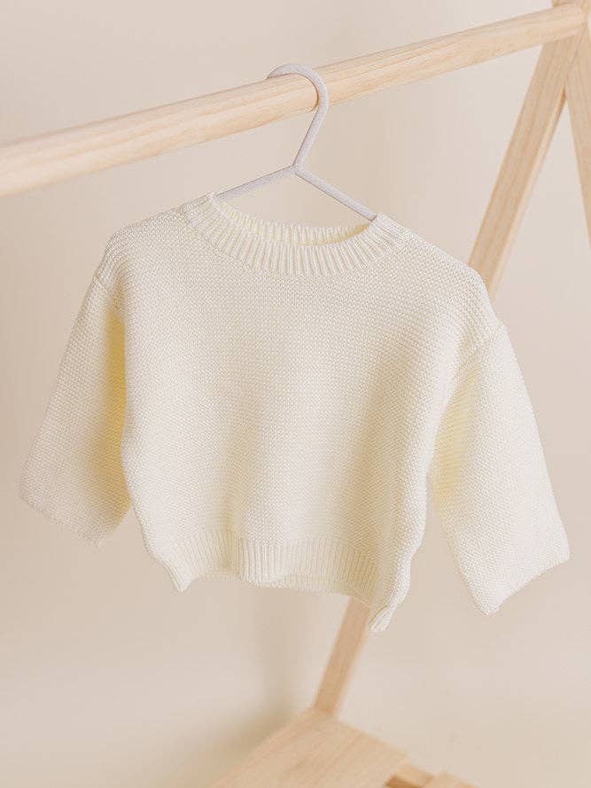 Cream Knit Sweater for wholesale by Dandillie