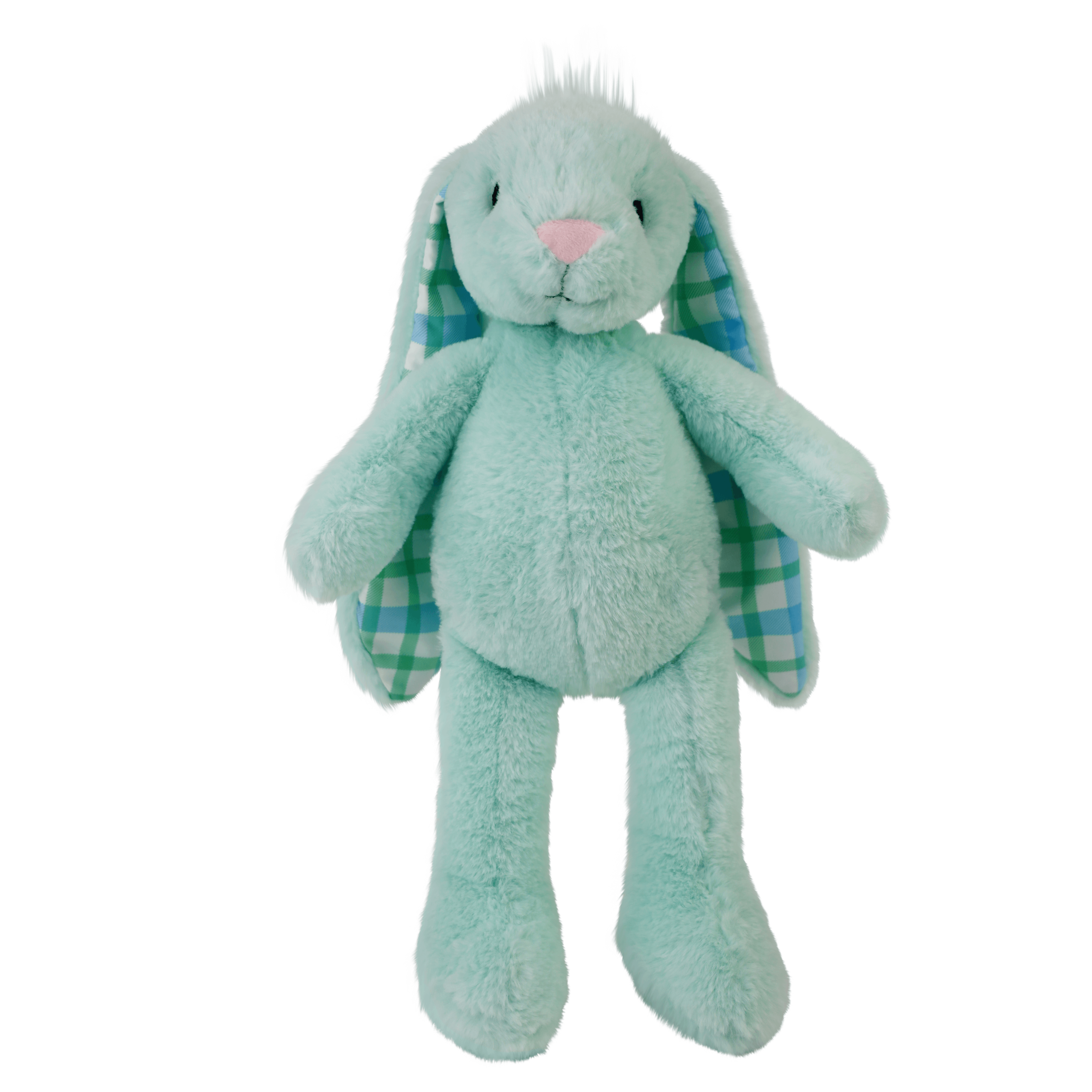 OrangeOnions - Wholesale Stuffed/Plush Toy - Kids & Baby - Green Plaid-Eared Easter Plush | 14" Easter Soft Toy Bunny0