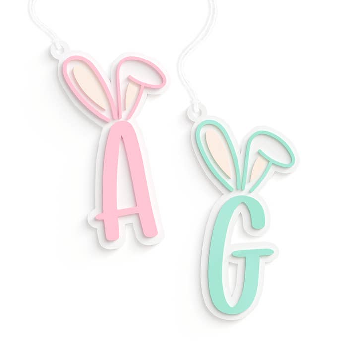 Personalized Monogram Easter Basket Gift Tag for wholesale by The Cotton & Canvas Co.