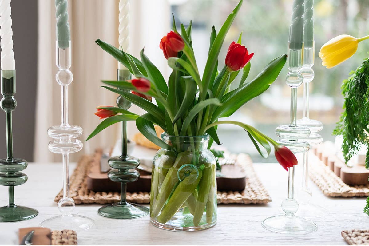 etúHOME – Großhandel Vasen – Französische Biene Klarer Einmachglas-Vase mit Verschluss, Klein4